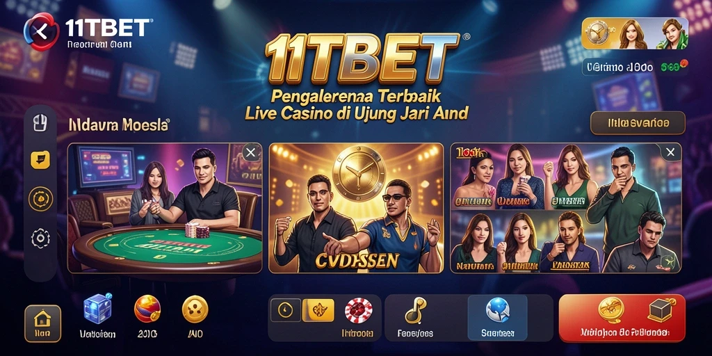 Screenshot gameplay Live Casino yang interaktif dan mendebarkan.