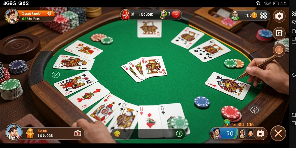 Tampilan gameplay <strong>8G8G</strong> yang seru dan menarik saat bermain Gaple.