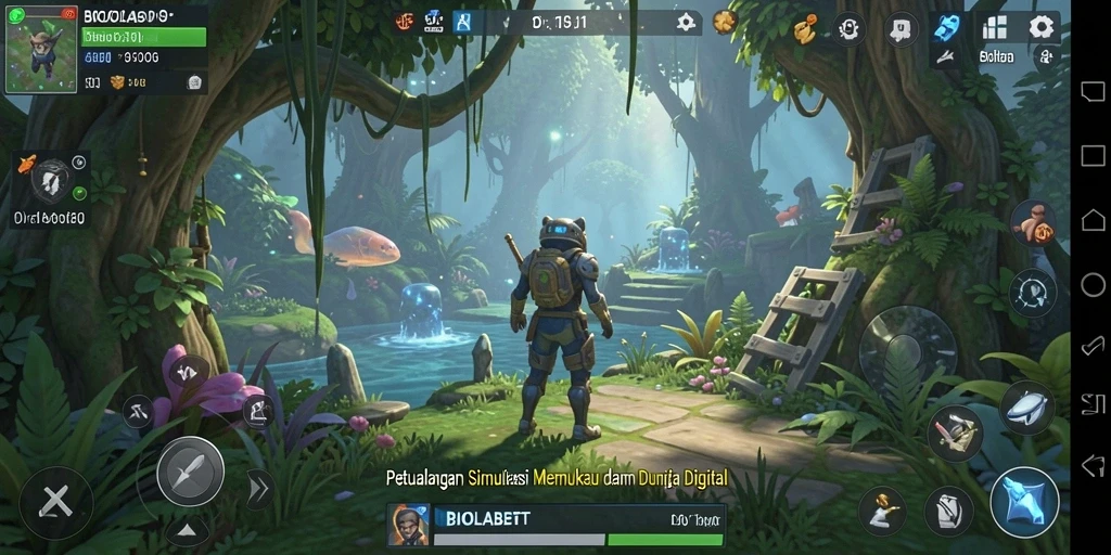 Tangkapan layar menunjukkan gameplay simulasi yang inovatif dan imersif di BIOLABET.