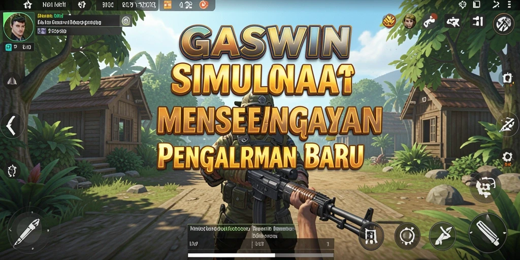 Tangkapan layar gameplay GASWIN menampilkan interaksi pengguna yang mendalam dan lingkungan yang realistis.
