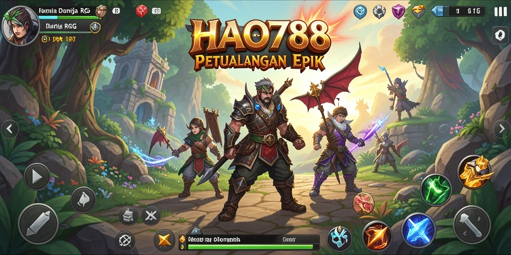 Tampilan gameplay epik di dunia RPG HAO788.