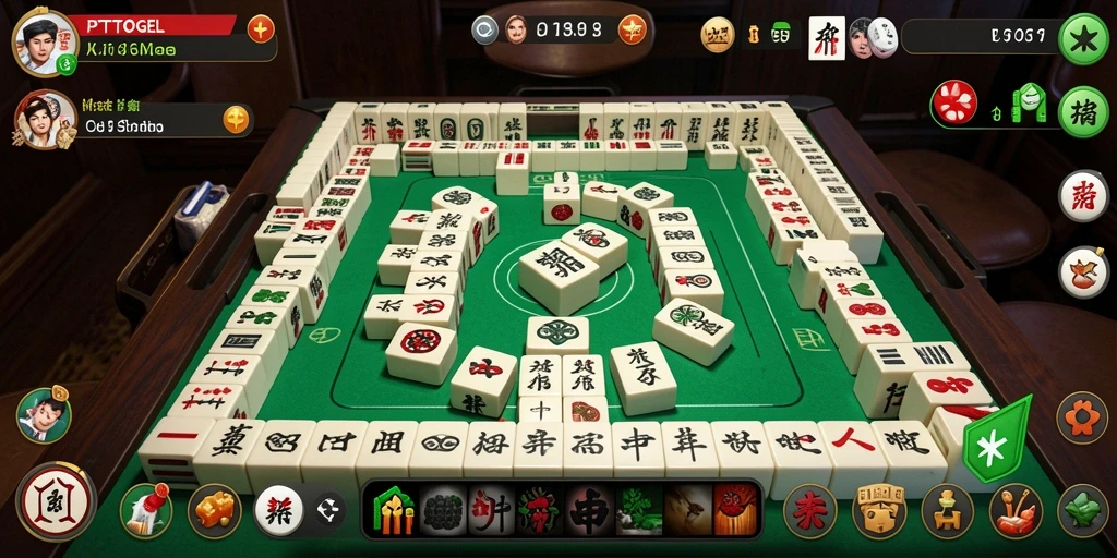 Tangkapan layar utama PTTOGEL menampilkan gameplay Mahjong yang seru dan interaktif.