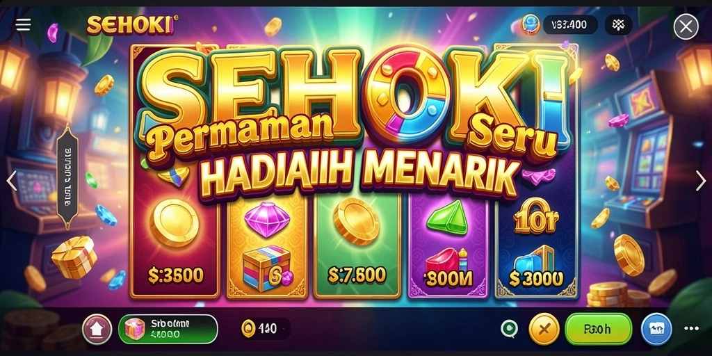 Gameplay seru SEHOKI dengan mesin slot colorful.