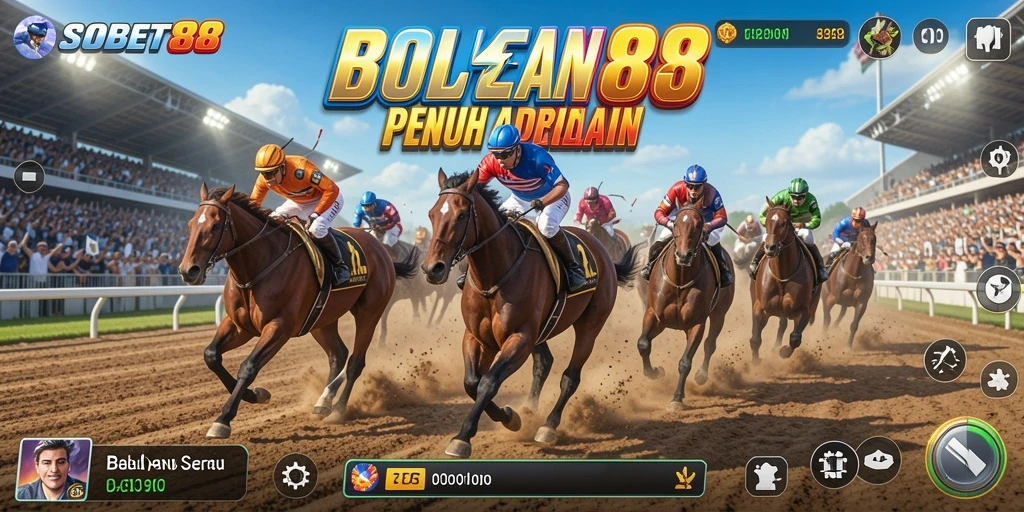 Tampilan menarik dari gameplay balap di SOBET88 yang menegangkan.