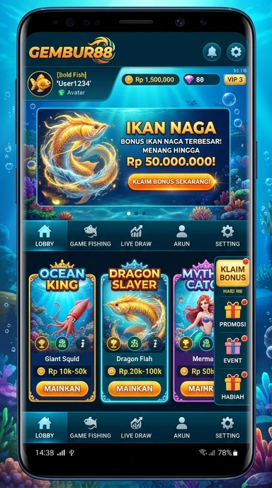 Screenshot aplikasi Gembur88 menunjukkan berbagai pilihan aplikasi yang tersedia.